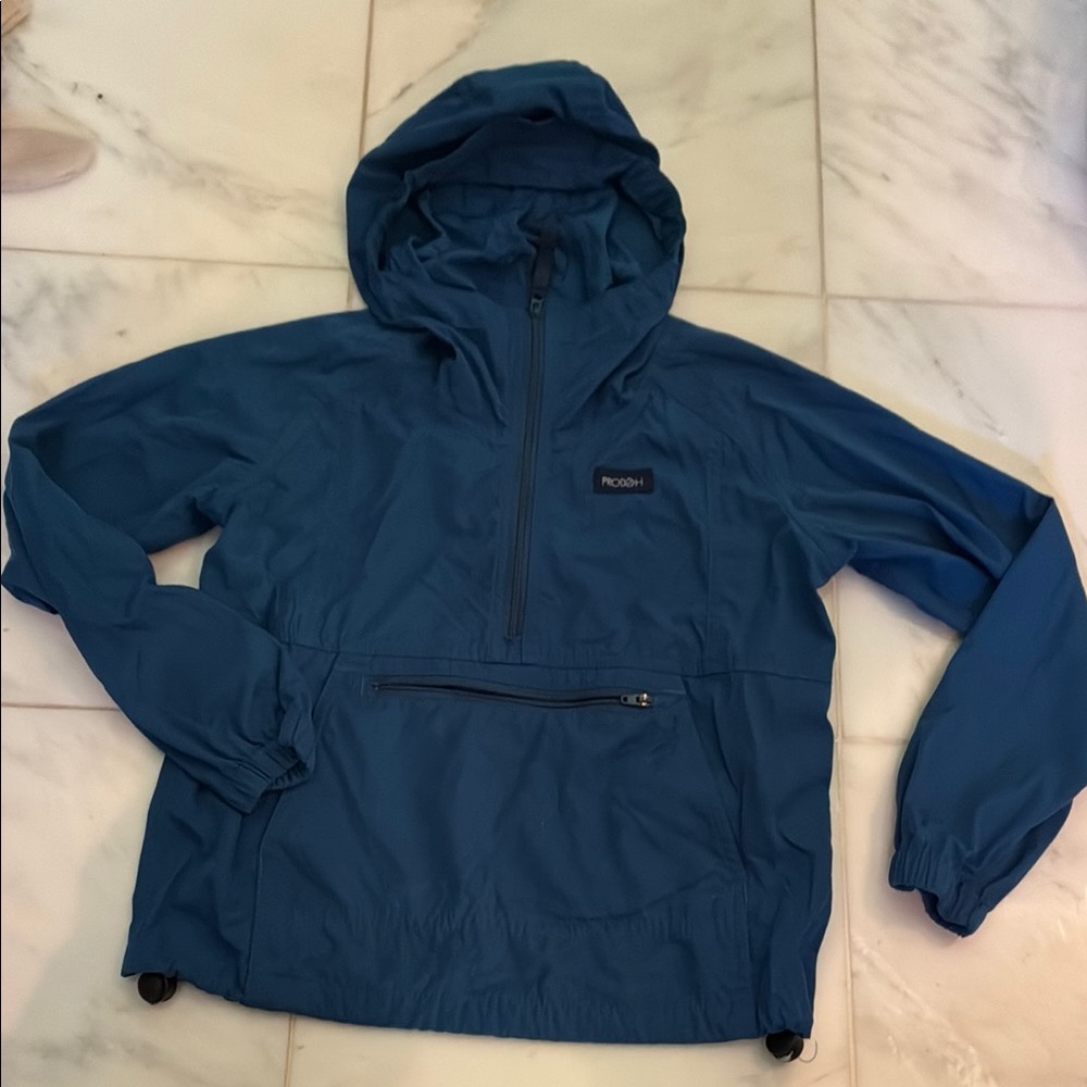 Blue Hooded Windbreaker by Prodoh